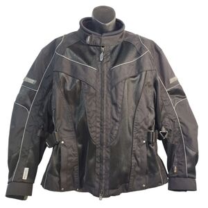 Olympia Moto Sports Women's Black Moto Jacket Size XL